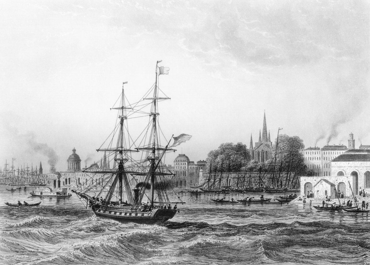 Der Hafen von New Orleans von Charles de Lalaisse