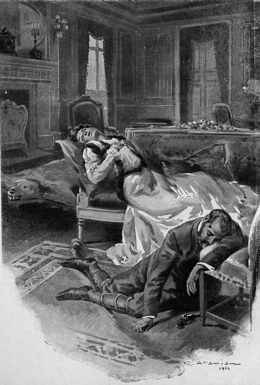 Erzherzog Rudolf, Kronprinz von Österreich, tötet sich und seine Geliebte, Baronin Mary Vetsera, in seinem Jagdschloss in Mayerling - Drama von Mayerling: Erzherzog Rudolf von Habsburg von Charles Garabed Atamian