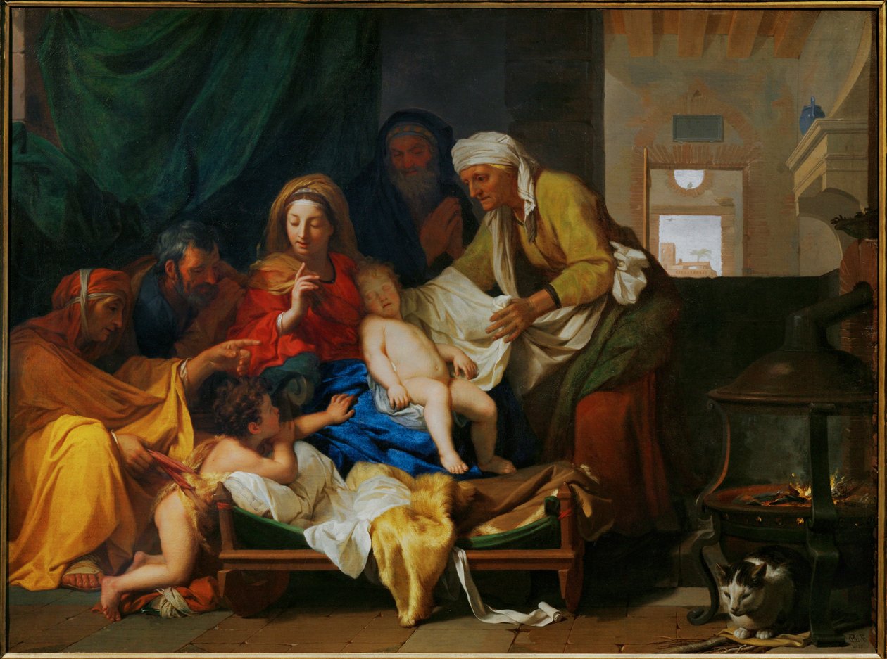 Der Schlaf des Jesuskindes von Charles (attr. to) Le Brun