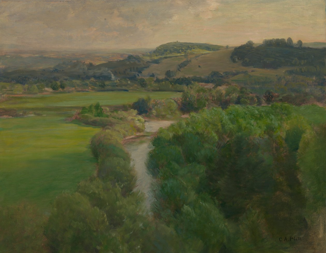 Cornische Landschaft, 1919 von Charles A. Platt: Kunstdruck