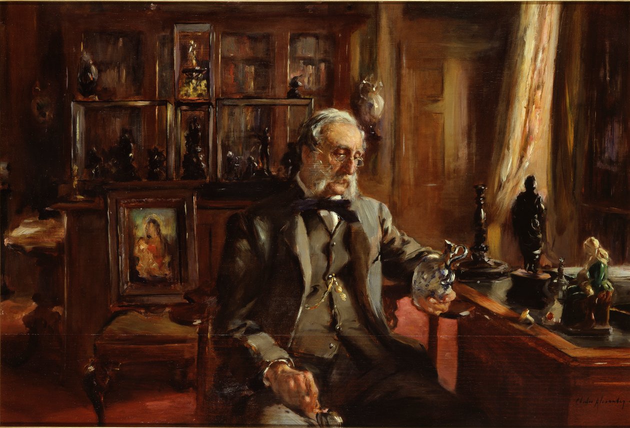 Der Sammler zu Hause, späte 19. Jahrhundert von Charles Alexander