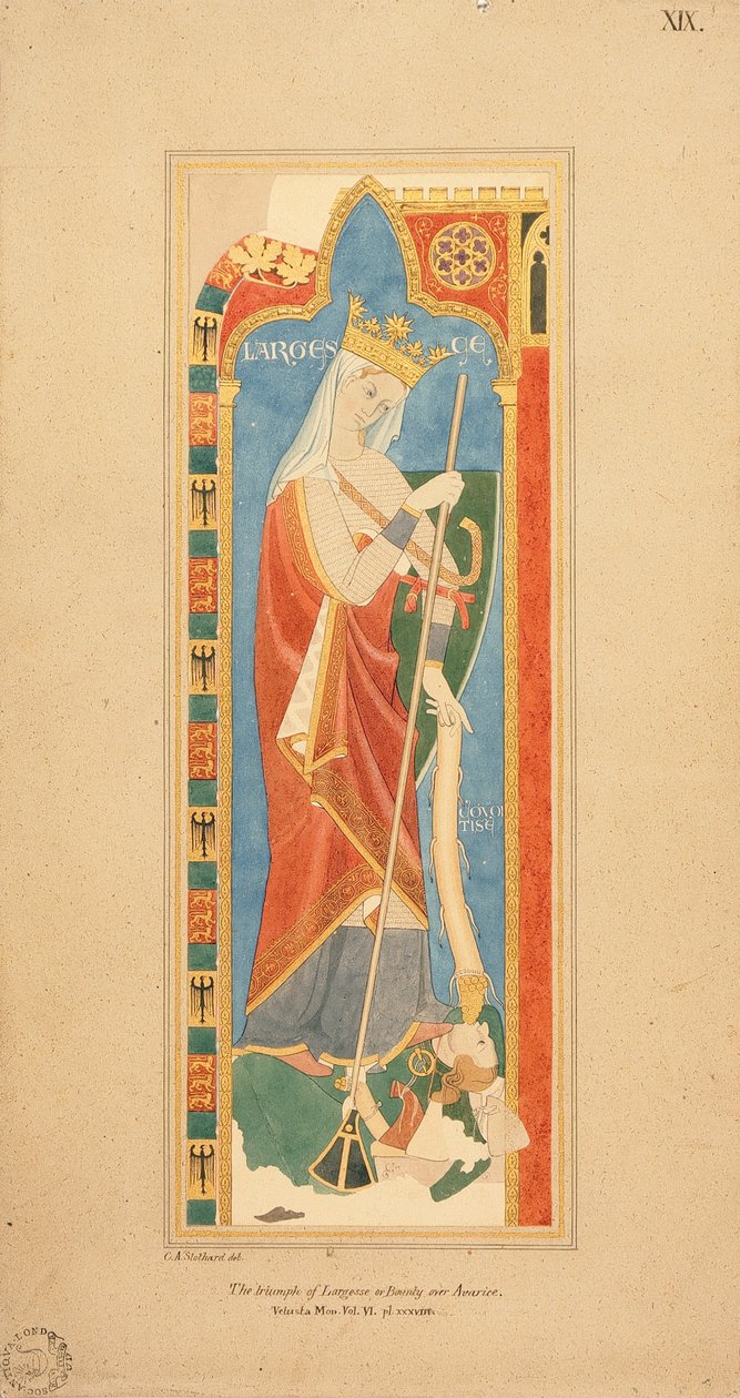 Die Tugenden Großzügigkeit und Freundlichkeit, 1819 von Charles Alfred Stothard