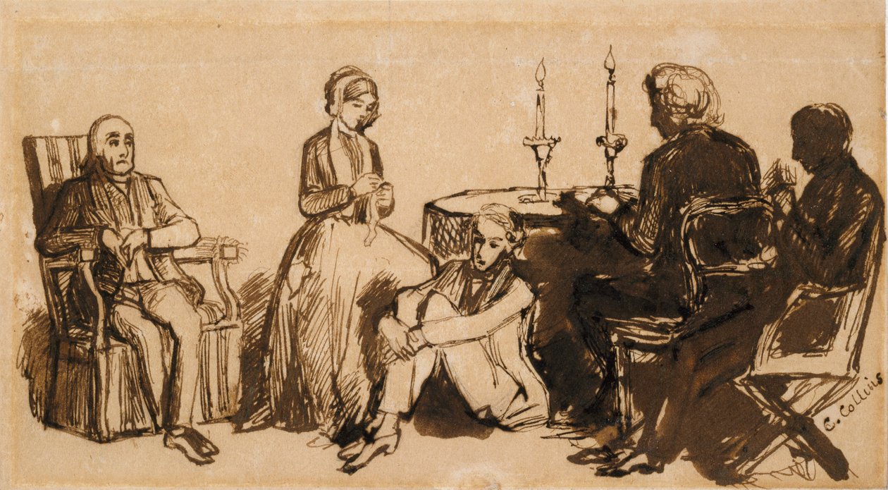 Ein Abend im Haus der Combes von Charles Allston Collins
