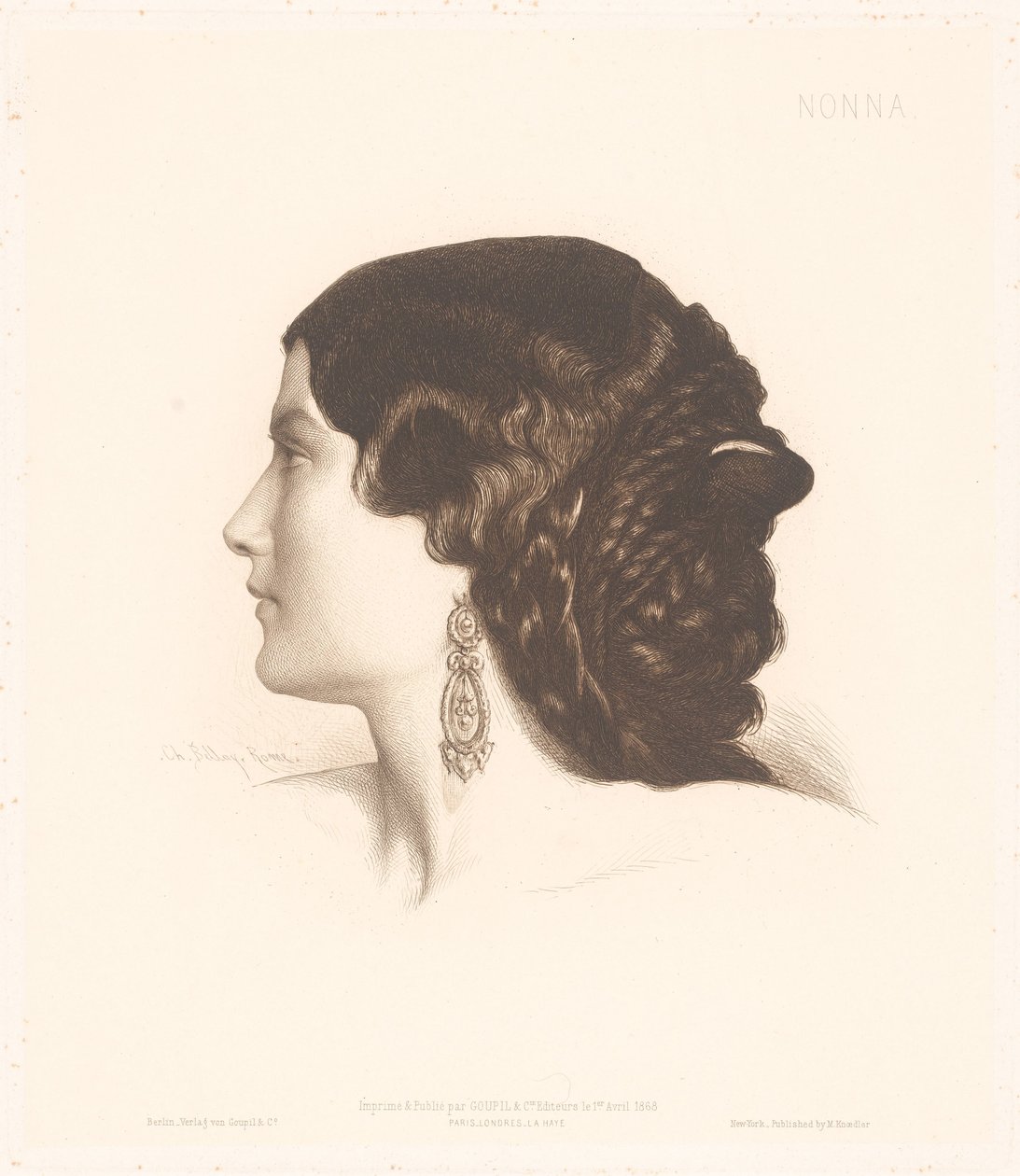 Porträt einer italienischen Frau von Charles Alphonse Paul Bellay