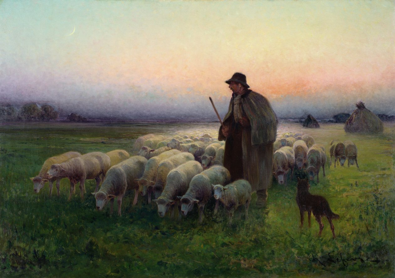 Die Rückkehr aufs Feld, um 1913 von Charles Amable Lefebvre