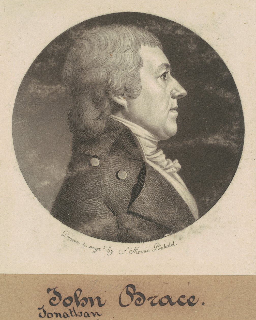 Jonathan Brace, Jr. von Charles B. J. Févret de Saint Mémin
