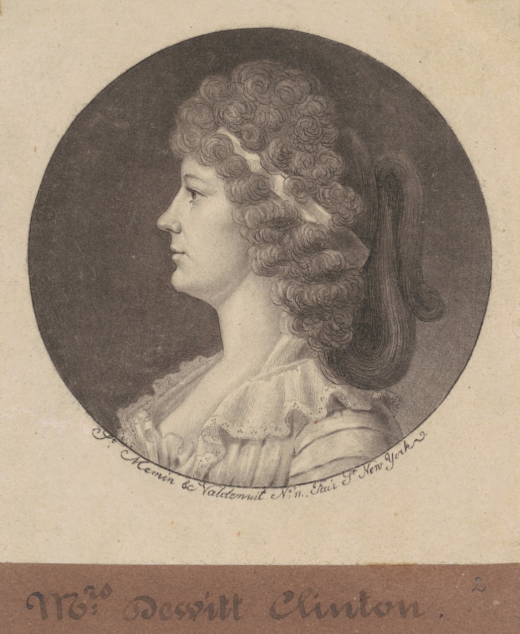 Maria Franklin Clinton von Charles B. J. Févret de Saint Mémin