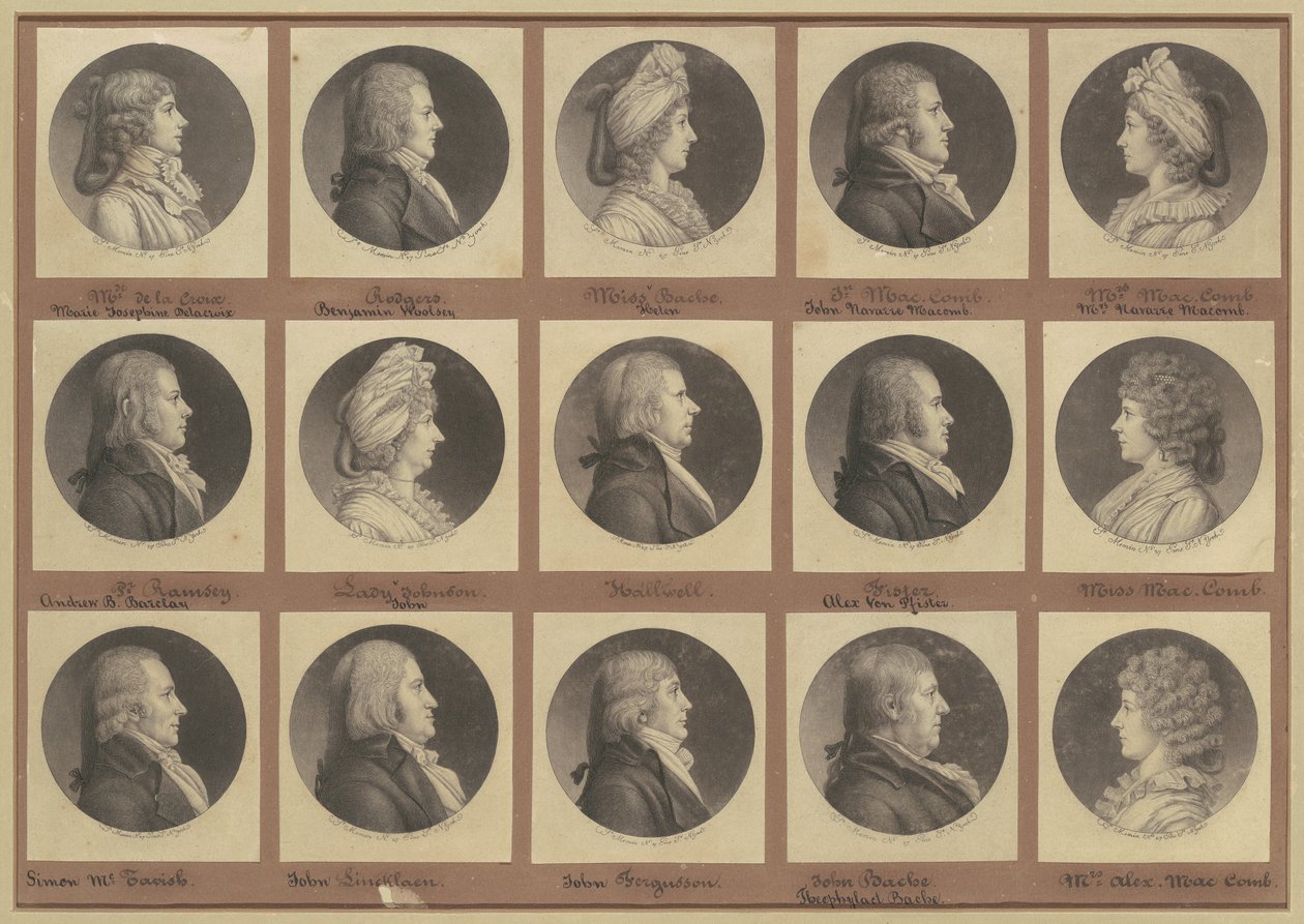 Saint-Mémin Sammlung von Porträts, Gruppe 4 von Charles B. J. Févret de Saint Mémin