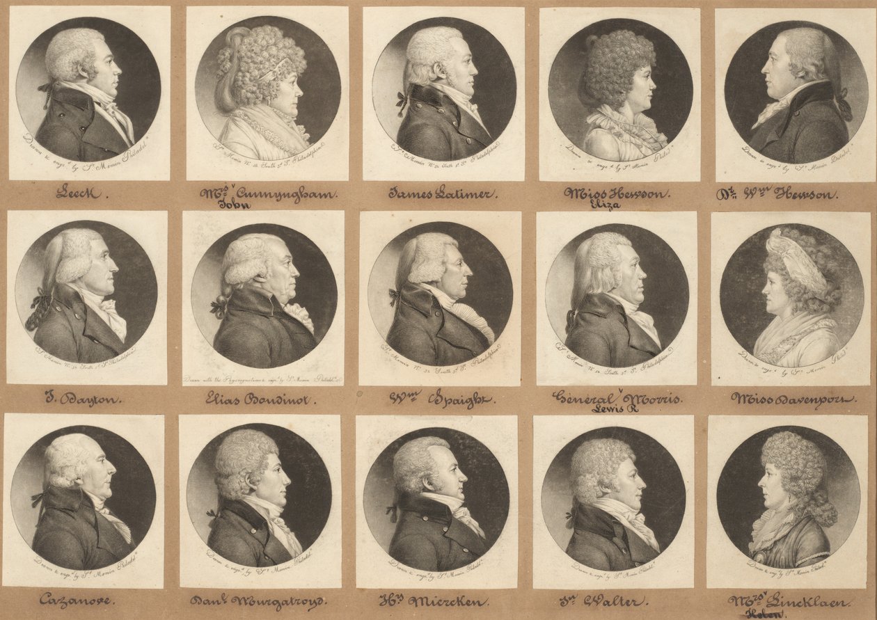 Saint-Mémin Sammlung von Porträts, Gruppe 9 von Charles B. J. Févret de Saint Mémin