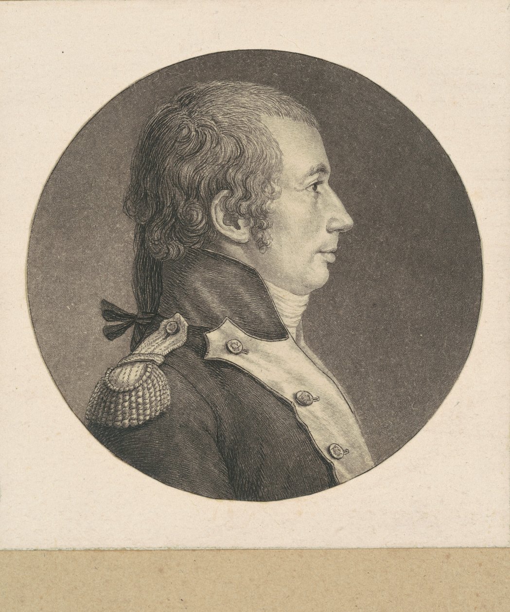 Unbekannter Oberst der französischen Infanterie von Charles B. J. Févret de Saint Mémin