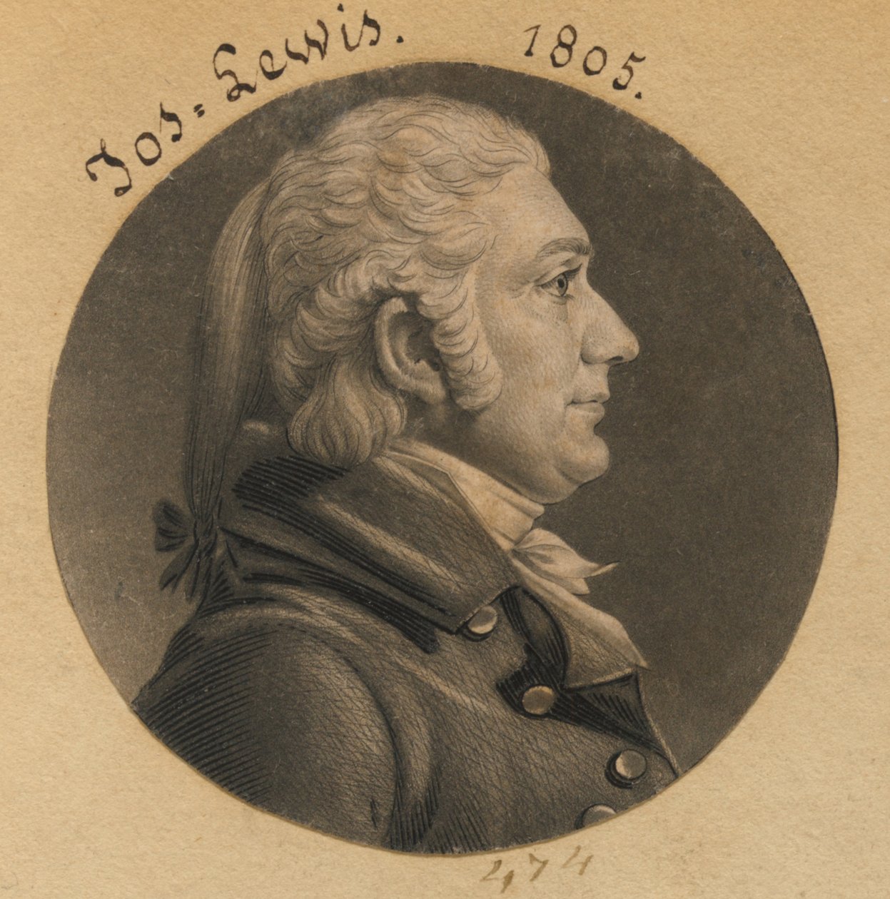 Joseph Lewis, Jr. von Charles Balthazar Julien Févret de Saint-Mémin