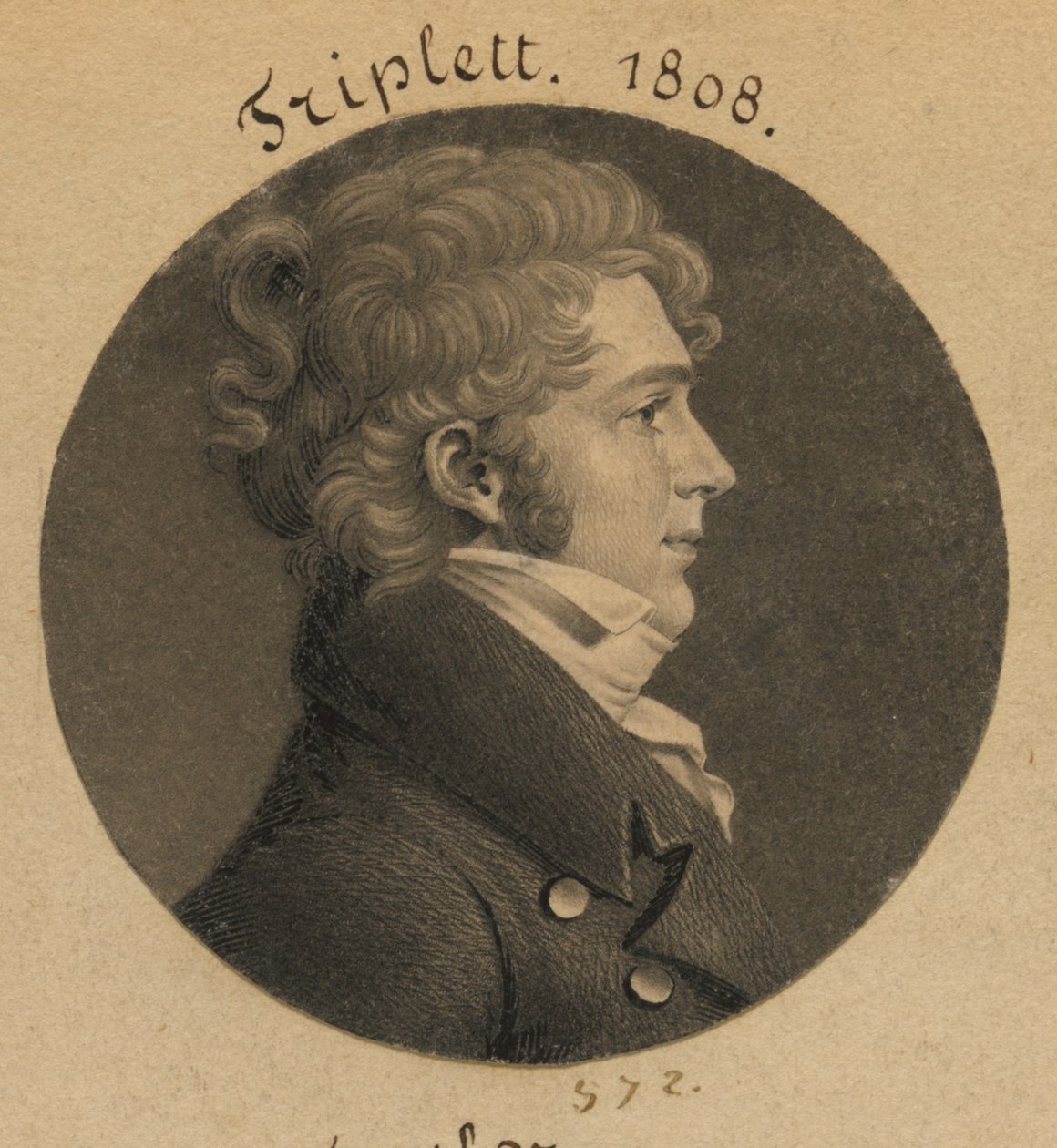 Möglicherweise Danile Triplett oder J. N. Luckett von Charles Balthazar Julien Févret de Saint-Mémin