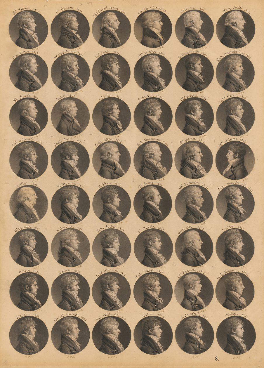 Saint-Mémin Folio 8 von Charles Balthazar Julien Févret de Saint-Mémin