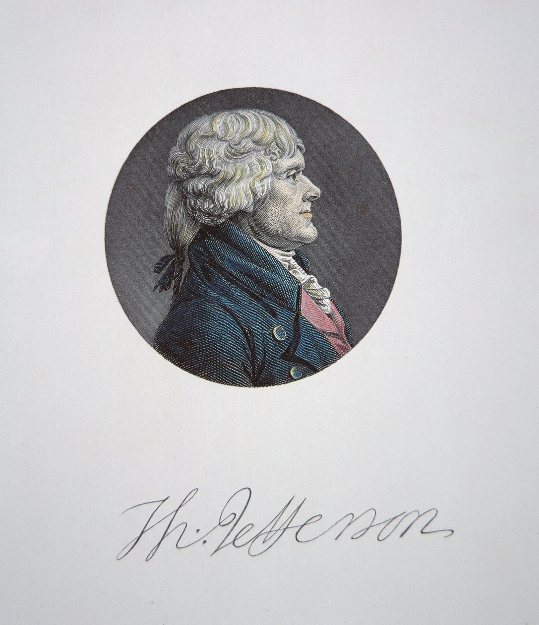 Thomas Jefferson (1743-1826) von Charles Balthazar Julien Févret de Saint Mémin