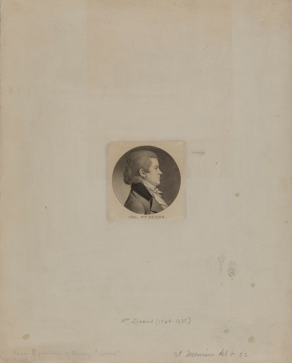 Col. Wm. Duane von Charles Balthazar Julien Févret de Saint Mémin