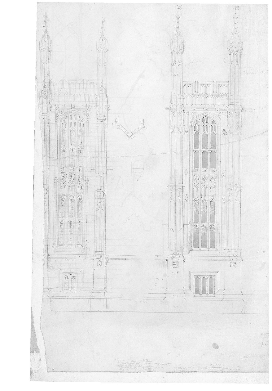 Zeichnung für die Houses of Parliament von Charles Barry