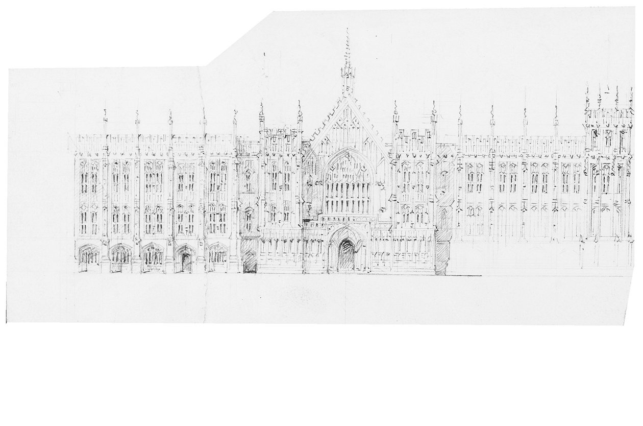 Zeichnung für das Parlament, ca. 1836-40 von Charles Barry