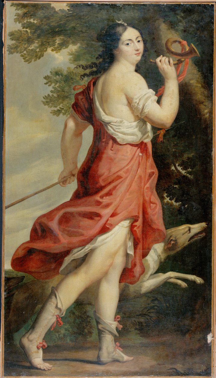Mme. de Montespan, Mätresse von Ludwig XIV., als Göttin Diana von Charles Beaubrun