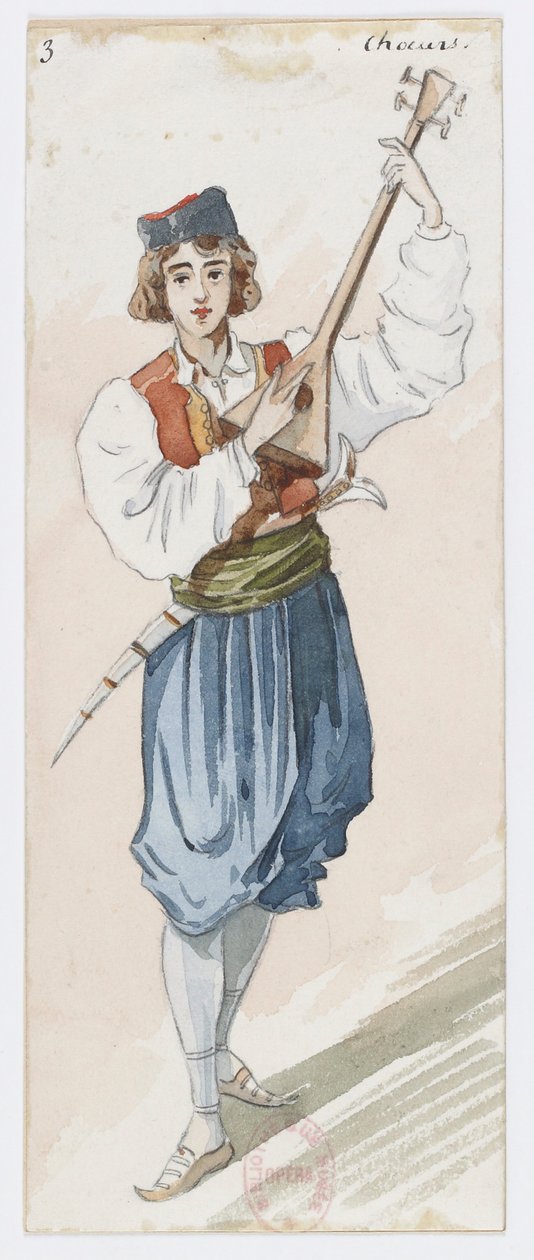 Holmès - La montagne noire - Kostümentwürfe von Charles Bianchini - 03(a). Choeurs von Charles Bianchini