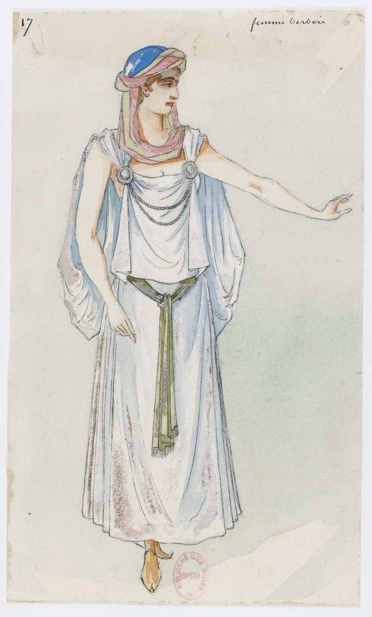 Holmès - La montagne noire - Kostümentwürfe von Charles Bianchini - 17. Berberische Frau von Charles Bianchini