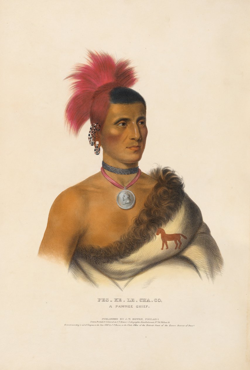 Pes-ke-le-cha-co - Ein Pawnee-Häuptling von Charles Bird King