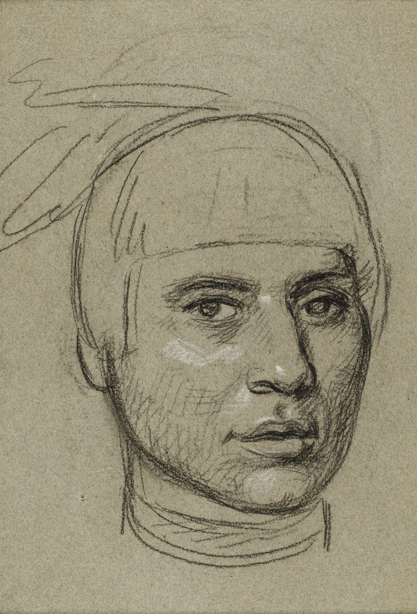 Studie für ein Porträt von No-Tin (Wind), einem Ojibwe-Anführer von Charles Bird King