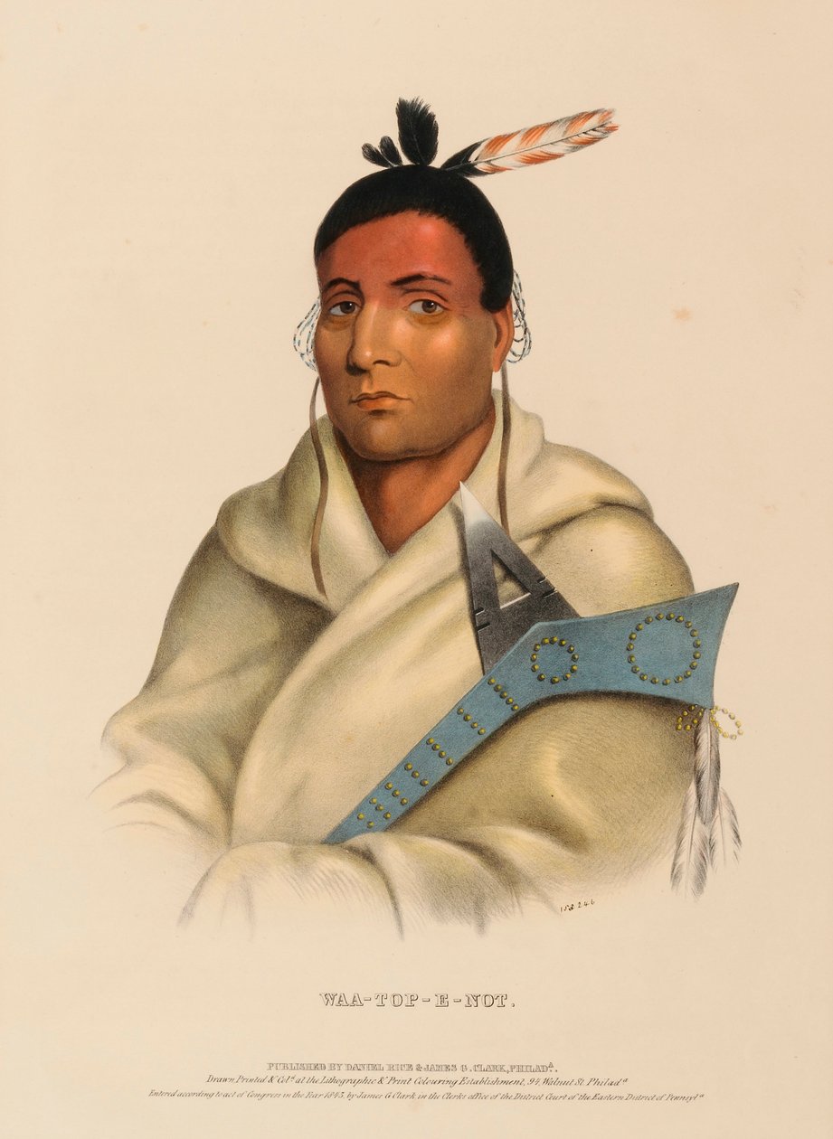 WAA-TOP-E-NOT., aus Geschichte der Indianerstämme Nordamerikas von Charles Bird King