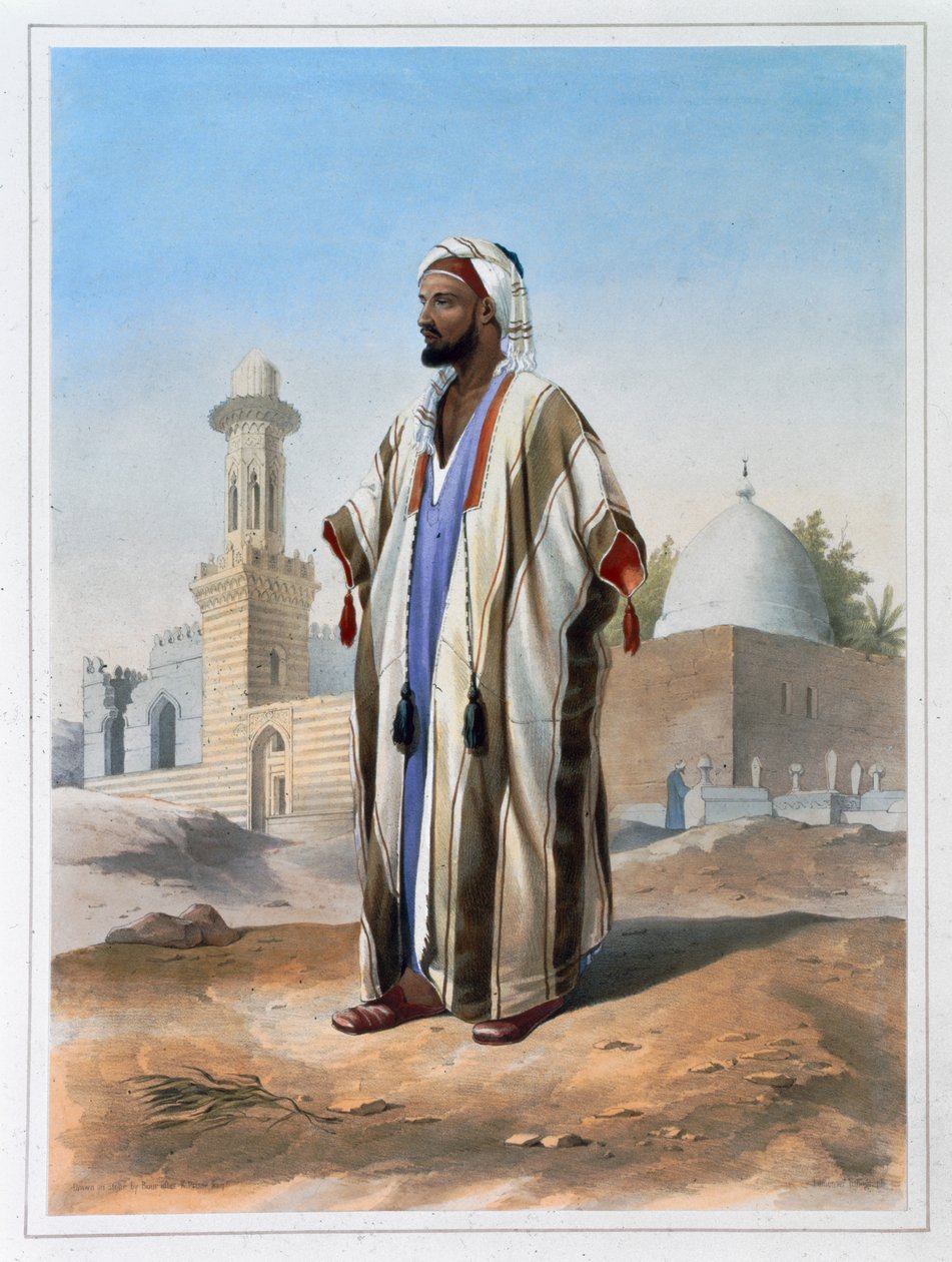Ein Fellache in einer Haba gekleidet, 1848 von Charles Bour