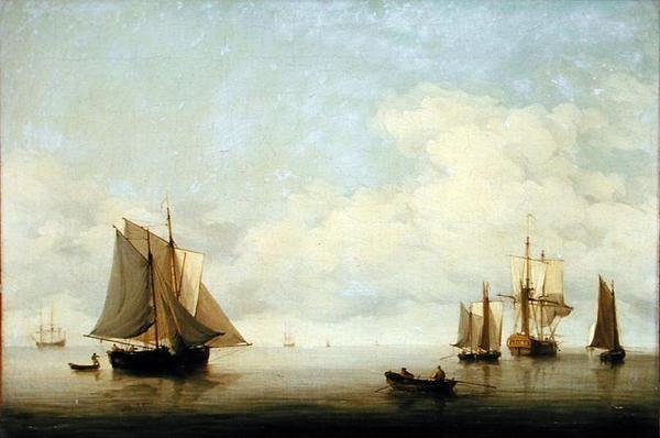 Meereslandschaft mit Schiffen von Charles Brooking