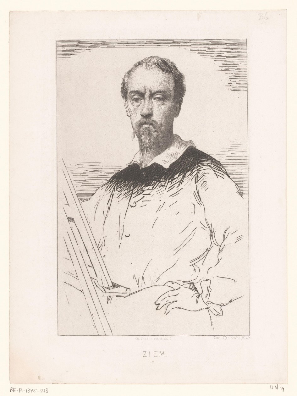 Porträt von Félix François Georges Philibert Ziem von Charles Chaplin