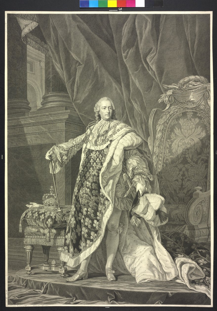 König von Frankreich Ludwig XV von Charles Clément Bervic