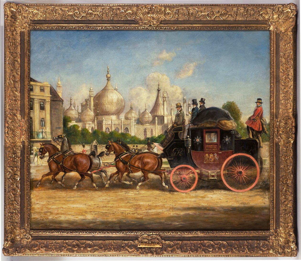 Der London-Brighton Postkutsche vor dem Royal Pavilion, Brighton von Charles Cooper Henderson