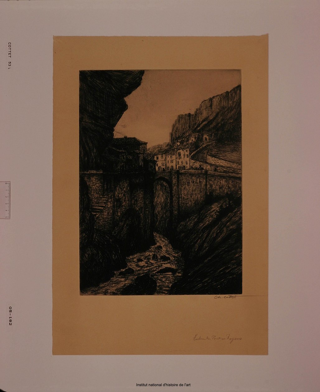 Eingang zu Pont-en-Royans (Probe b) von Charles Cottet