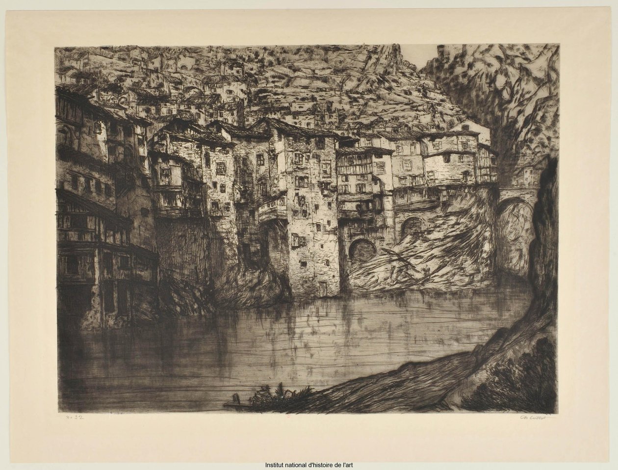 Pont-en-Royans (große Platte) (Abzug a) von Charles Cottet