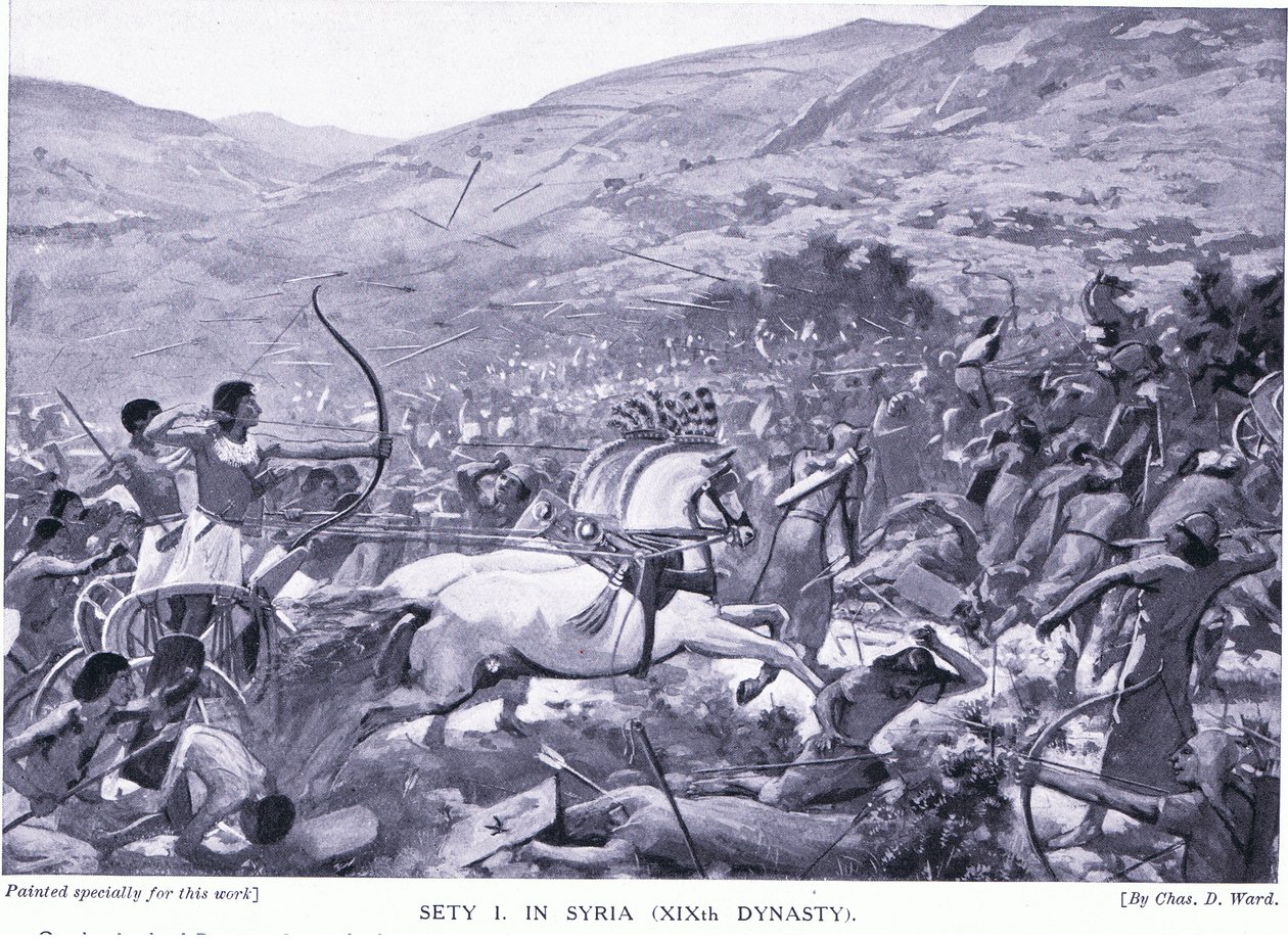 Sety I in Syrien (XIX. Dynastie), c.1920 von Charles Daniel Ward