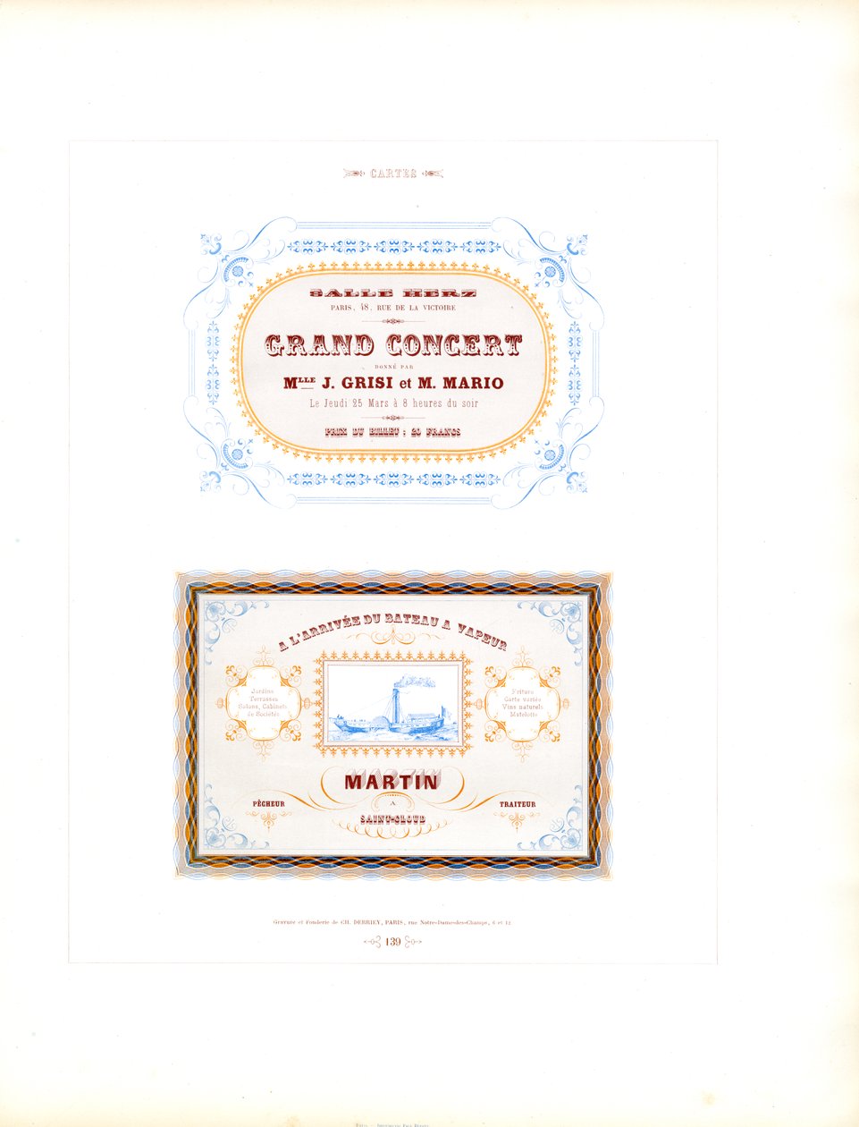 Musterabzüge für Verwaltungsdokumente von Charles Derriey