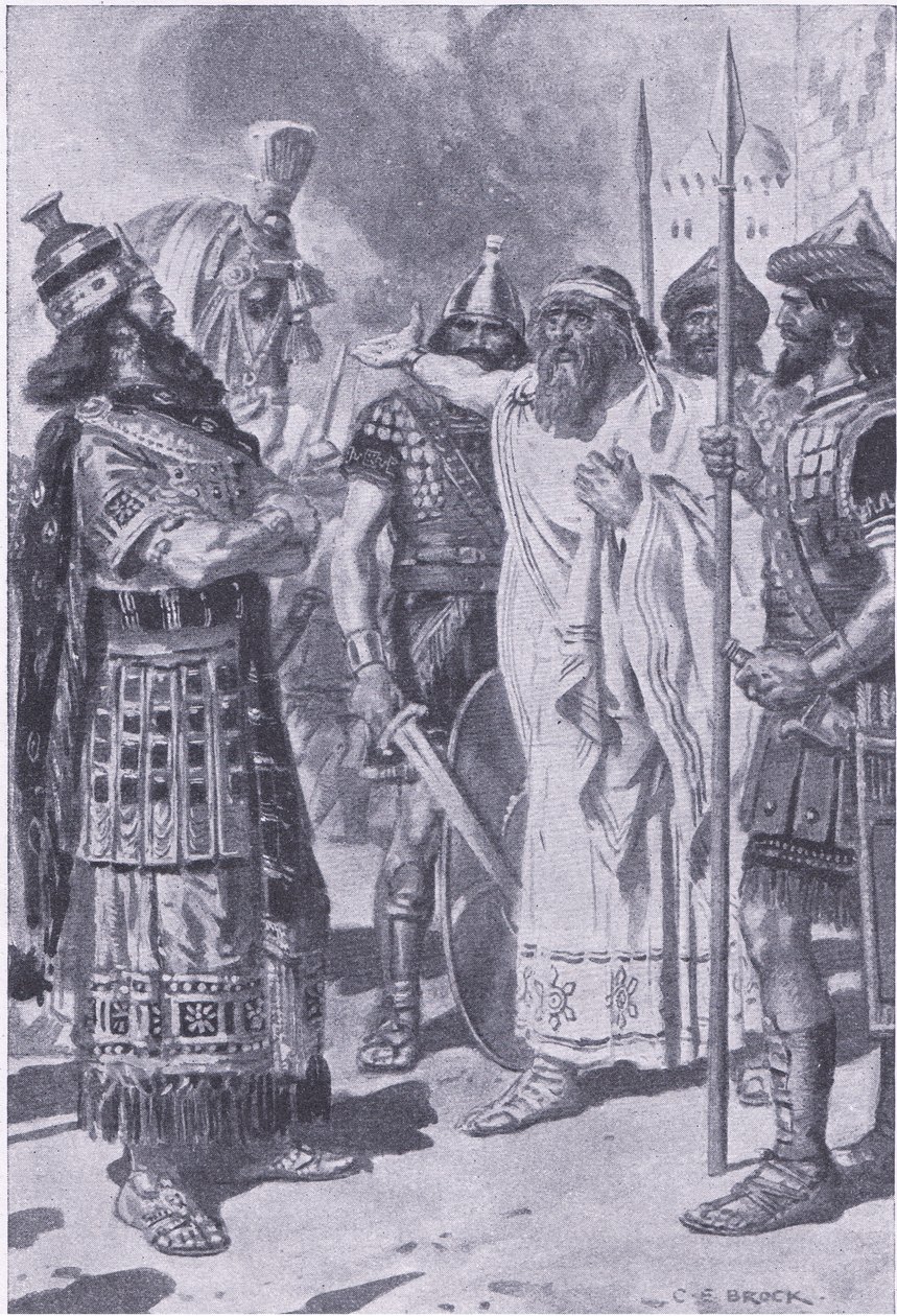 Kroisos steht im Schatten des Todes, aus Mein Magazin, veröffentlicht 1922 von Charles Edmund Brock