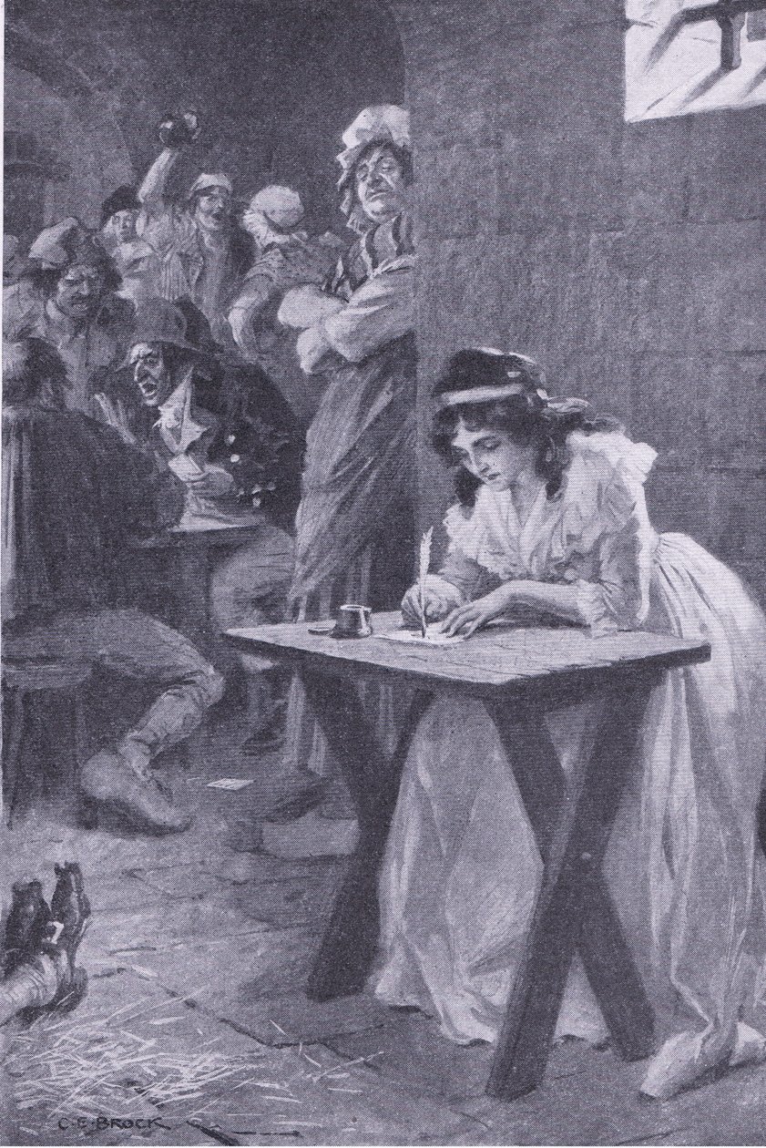 Madame Roland schreibt an ihre Tochter, aus My Magazine, veröffentlicht 1922 von Charles Edmund Brock