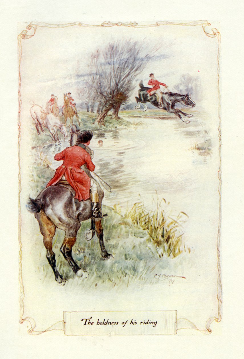 Die Kühnheit seines Reitens (Illustration) von Charles Edmund Brock