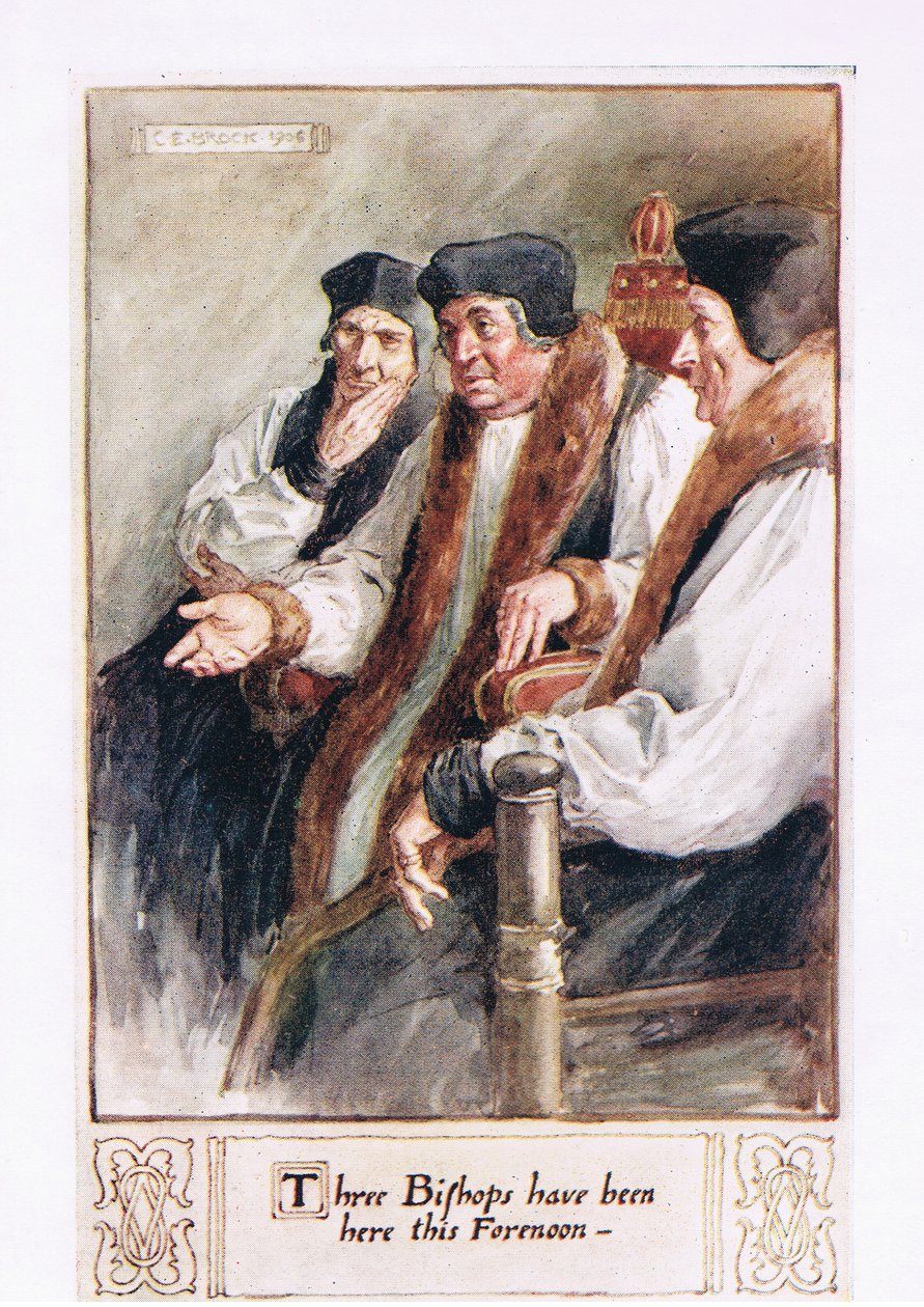 Drei Bischöfe waren heute Vormittag hier von Charles Edmund Brock