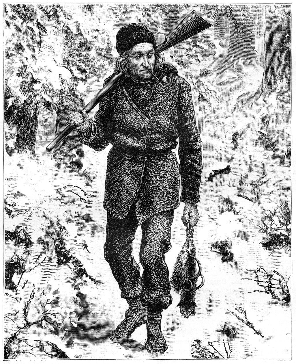 Kanadischer Trapper, 19. Jahrhundert von Charles Edouard Delort