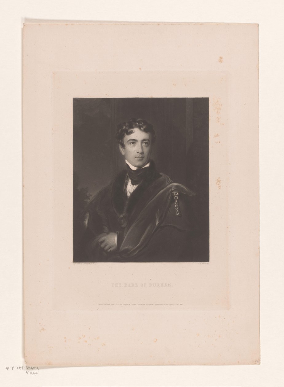 Porträt von John George Lambton von Charles Edward Wagstaff