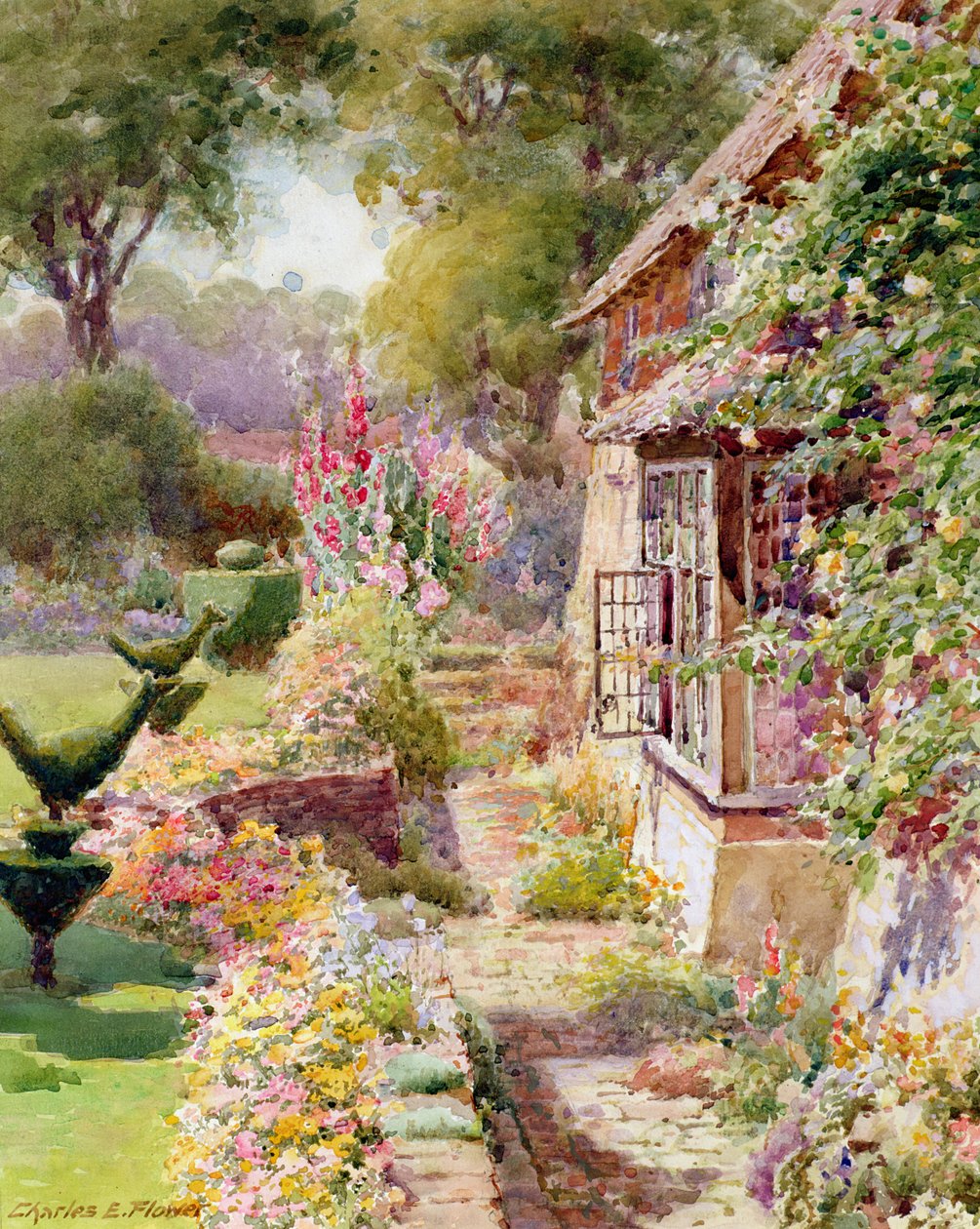 Kings Manor Garten in East Hendred, Oxon von Charles Edwin Flower