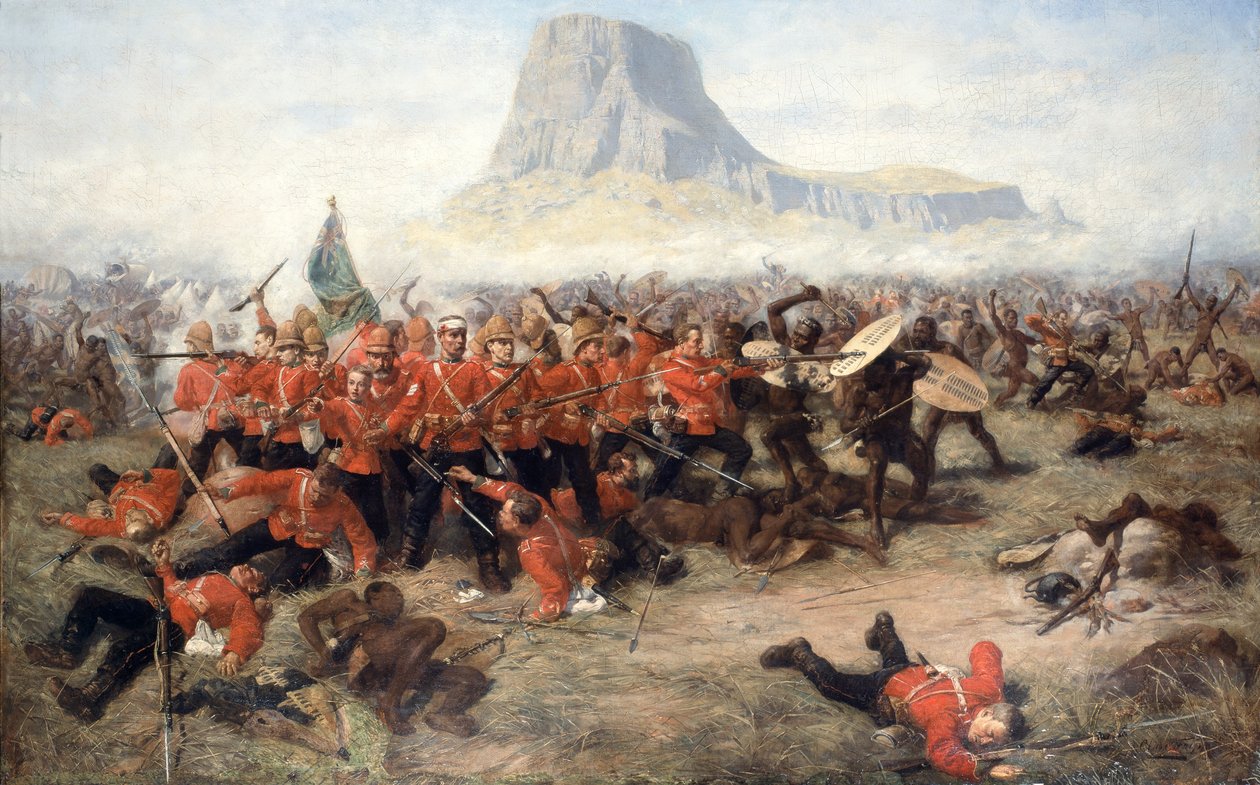 Die Schlacht von Isandlwana, 22. Januar 1879, ca. 1885 von Charles Edwin Fripp