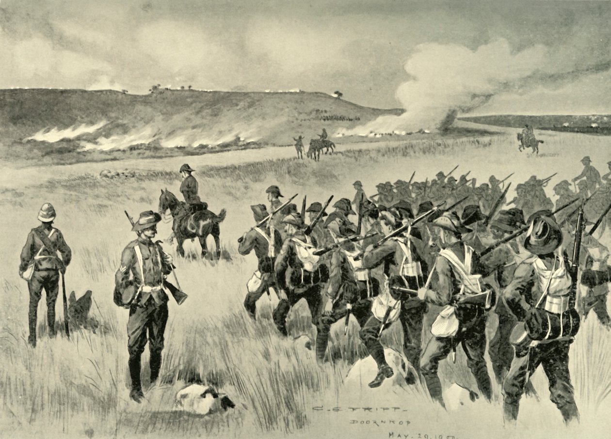 Die City of London Imperial Volunteers bei Doornkop am 29. Mai, 1901 von Charles Edwin Fripp