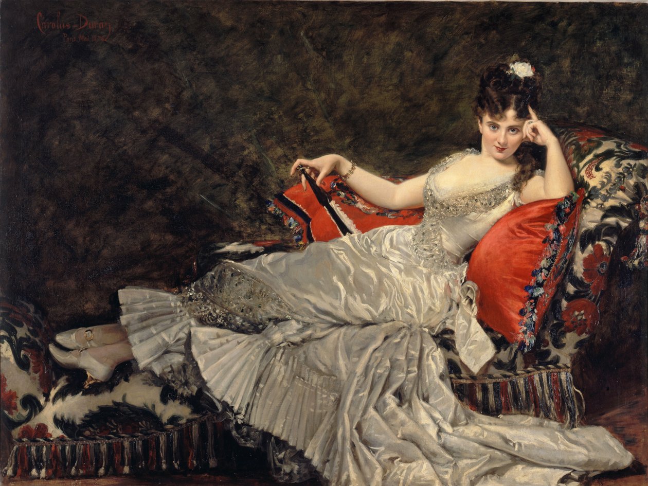 Porträt von Mademoiselle de Lancey von Charles Emile Auguste Carolus Duran