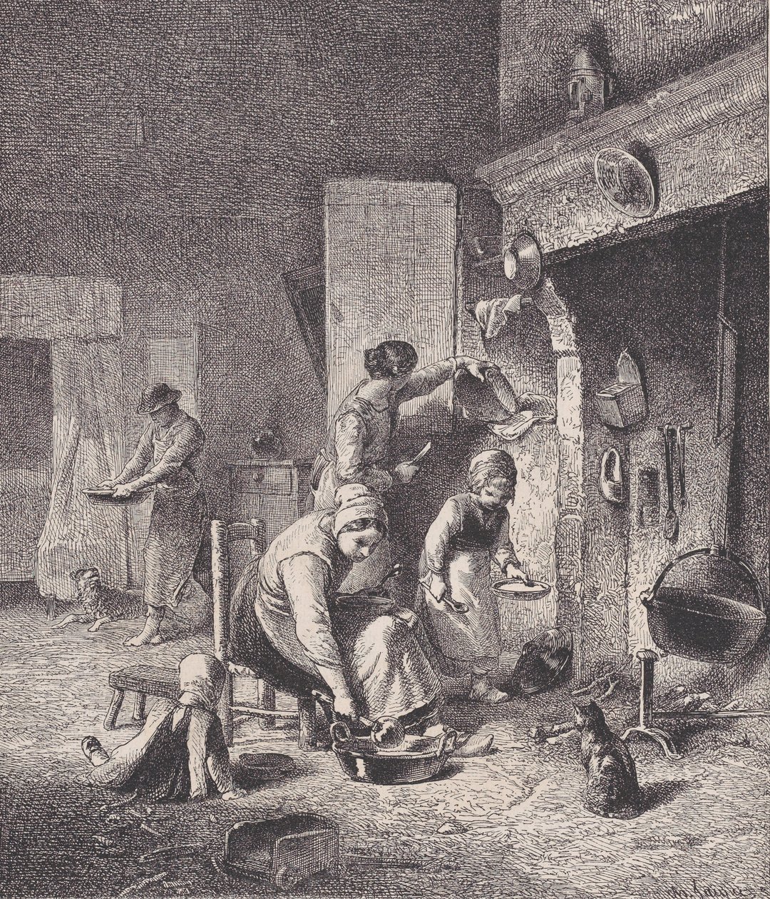Gruel, aus Le Magasin Pittoresque, ca. 1852 von Charles Emile Jacque