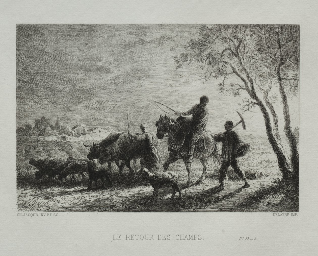 Rückkehr von den Feldern von Charles Emile Jacque