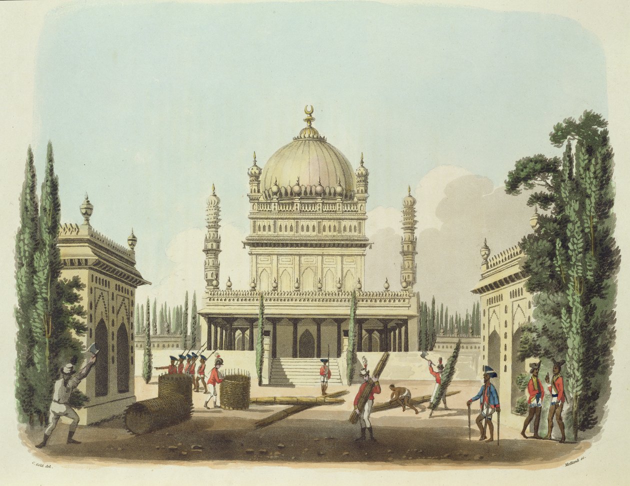 Das Grab von Hyder Ali und Tippoo Sultan, Tafel 49 aus 