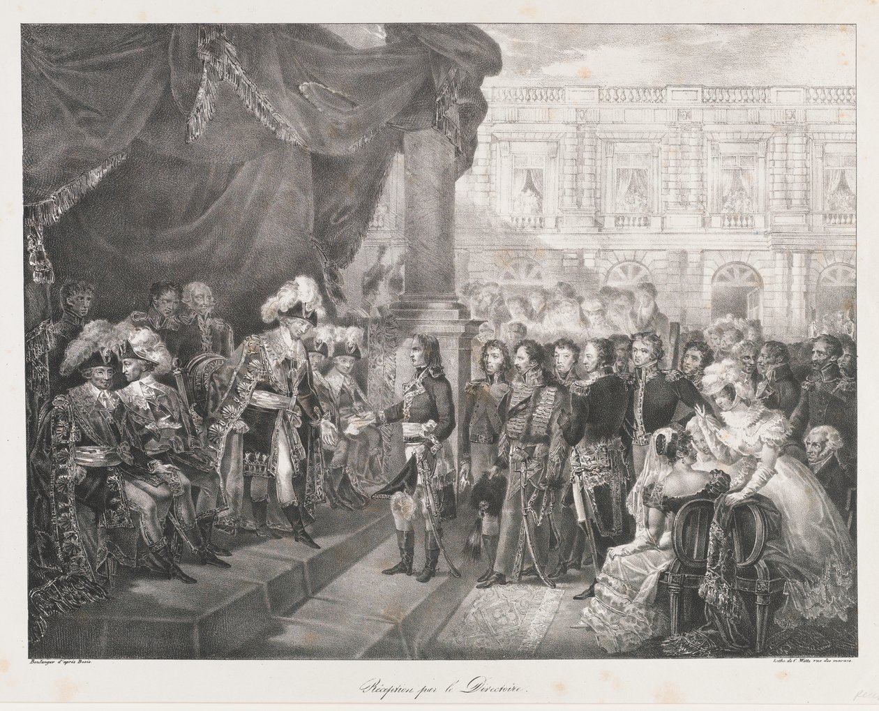 Empfang durch das Direktorium, frühes 19. Jahrhundert von Charles Etienne Pierre Motte